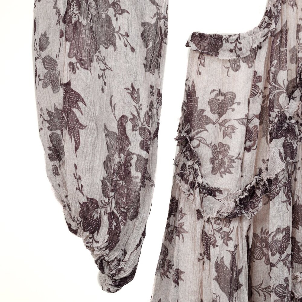 Zimmerman Juno Floating Aged Batik Floral Long-Sleeve Mini Dress - Picture 7 of 11